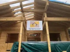 Construction maison en bois SGWH – lamellé-collé avec protection